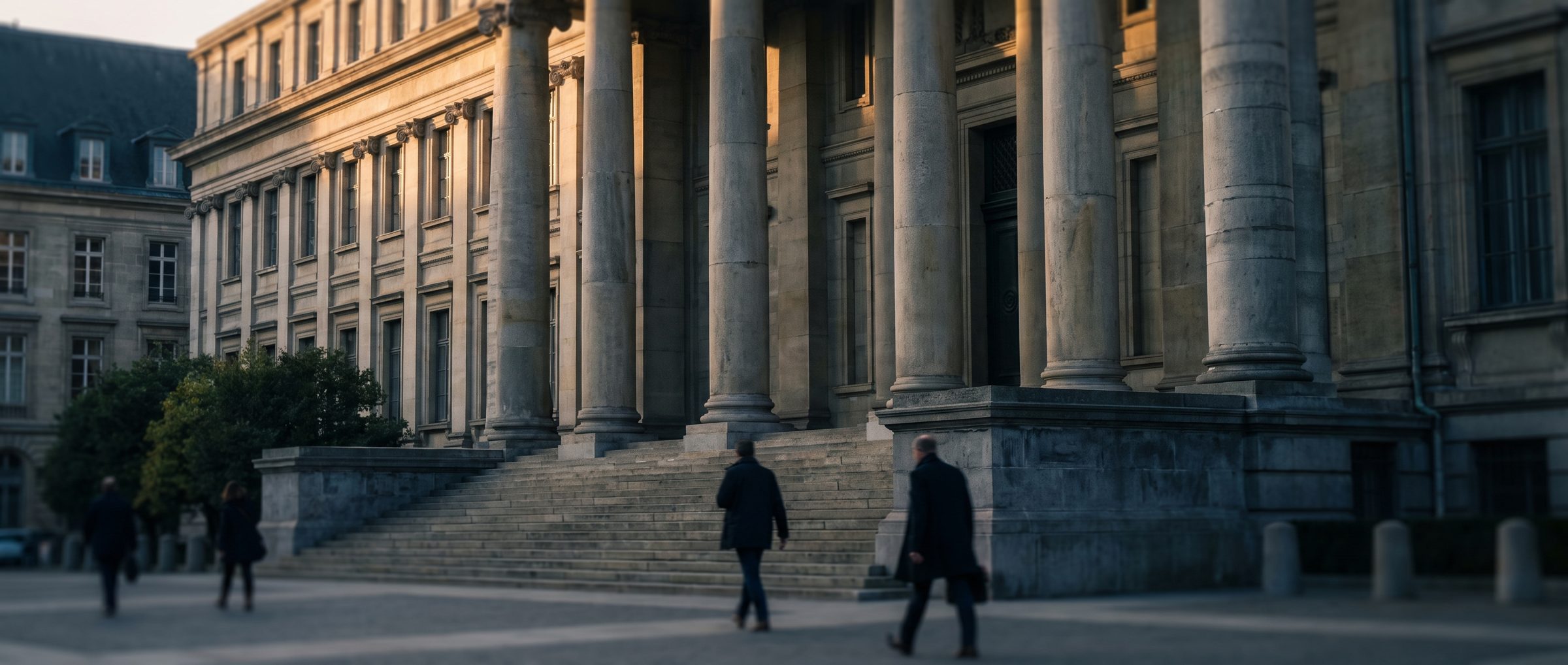 Steps of a European courthouse